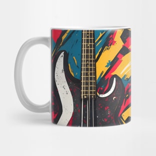 Cosmic Bass Riff: Shattering Musical Dimensions for bass player Mug